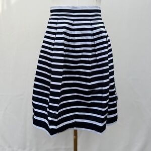 LAUREN Ralph Lauren Black White Striped A-Line Skirt Size 14